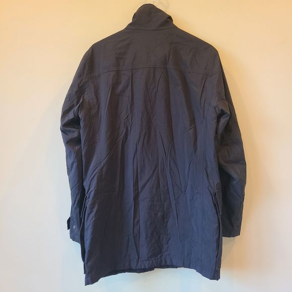 Canali Mens Rain & Wind Tech Full Zip Jacket Size 50 Black Lightweight - Picture 8 of 11